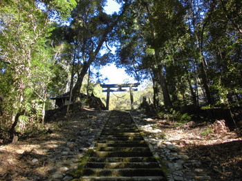 西米良村　村所八幡神社　参道階段頂上付近.JPG